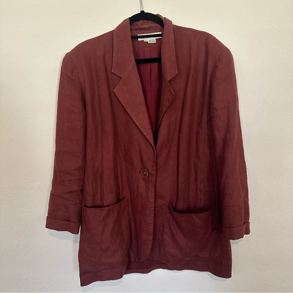 Vintage linen blazer